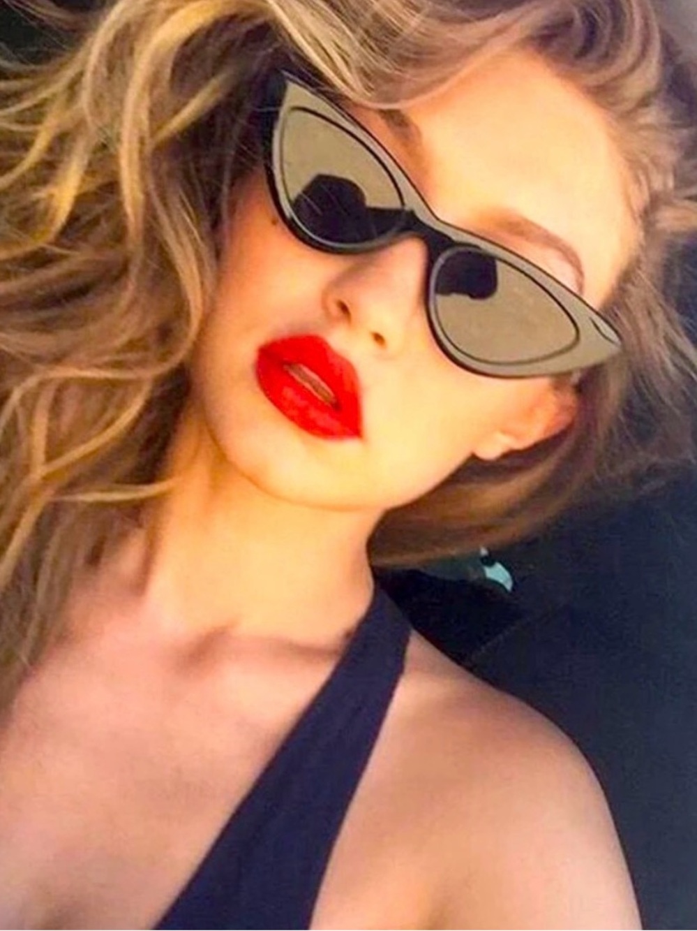 🍒3/$30 New Retro Black Cat Eye Sunglasses - Picture 1 of 8